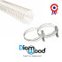 2,5 M Tubo di aspirazione in PU, acciaio ramato, D. 100 mm + 2 fascette stringitubo - DW-257258001 - Diamwood