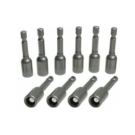 Socket set 4 to 13 mm with reversible ratchet + other 1/4" accessories (16 pcs) - 340170 - Beast