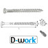 Secchio da 500 viti da ponte in acciaio inox A2, testa dentellata ridotta, TX25, D. 5 x 50 mm + punta complementare - D-Work