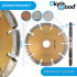 Diamond cutting disc D. 125 x Al. 22,23 x Ht. 7 x ép. 6,4 mm - concrete, building materials - Diamwood