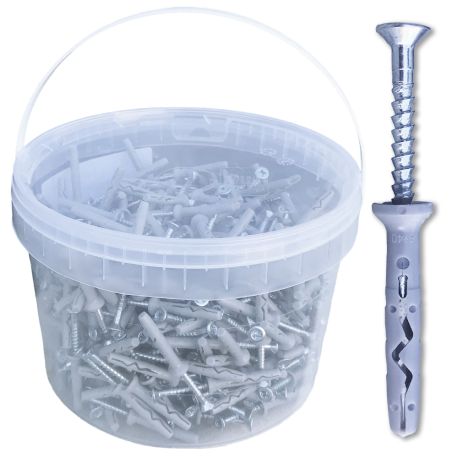 400 NHS Countersunk Dowels D. 6 x Lt. 40 mm with Countersunk Head Screw (in bucket) - D-Work