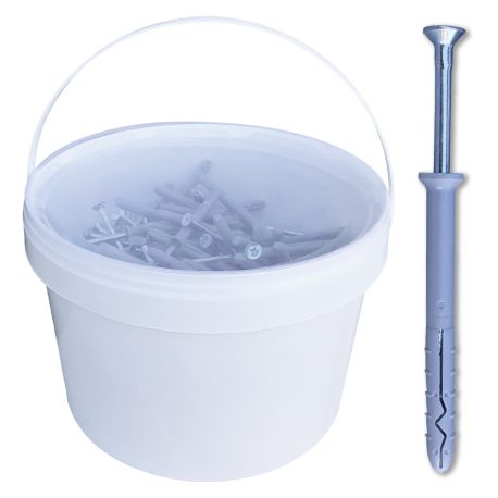 200 NHS Countersunk Dowels D. 8 x Lt. 80 mm with Countersunk Head Screw (in bucket) - D-Work