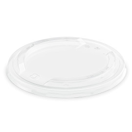 50 PET Crystal Lids for 1000, 750, 480ml D. 150mm Round Salad Tins - D-Work