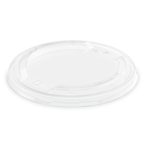 50 PET Crystal Lids for 1000, 750, 480ml D. 150mm Round Salad Tins - D-Work