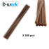 400 Straight Coffee Marc Straws D. 6 mm x 21 cm - 100% Biosourced, Biodegradable and Compostable - D-Work