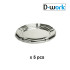 5 Elegant, sturdy and practical Silver Round Display Trays D. 46 cm in PET plastic - D-Work