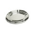 5 Elegant, sturdy and practical Silver Round Display Trays D. 46 cm in PET plastic - D-Work