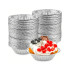 140 Aluminium Tourtières 18 ml D. 50 x H. 15 mm Practical, Resistant and Disposable for Cooking and Freezing - D-Work