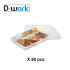 50 Couvercles pour Plateaux Repas 5 compartiments 297 x 231 x 50 mm en OPS - D-Work