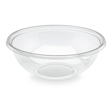 50 PET Crystal Lids for 1000, 750, 480ml D. 150mm Round Salad Tins - D-Work