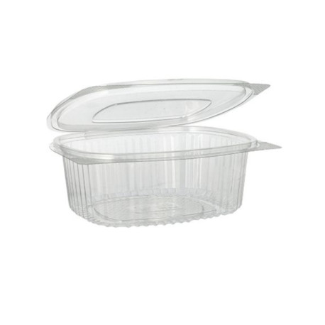 50 PET Salad Trays 1000 ml with Lid (175x166xH.66mm) Practical, Airtight and Resistant - D-Work