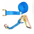 Lashing strap with ratchet and open hooks 9 M x 50 mm 6 Tons SIMPLEX Plate - ASIP1091F - Cobaltix