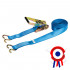 Lashing strap with ratchet and open hooks 9 M x 50 mm 6 Tons SIMPLEX Plate - ASIP1091F - Cobaltix