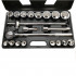 Set 20 pcs with 3/4" 12-flat sockets from 19 to 50 mm with reversible ratchet "special heavy duty" - 340212 - Beast