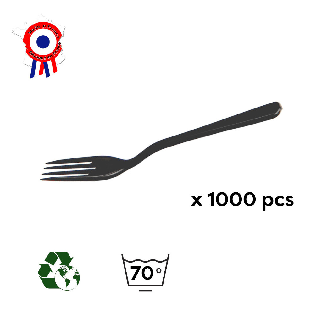 fourchettes réutilisables et recyclables - lot de 100 - Transparentes