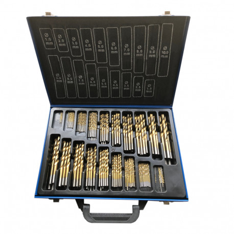 Coffret PRO 170 pcs forets à métaux HSS TiN D. 1 à 10 mm - 402270 - Beast